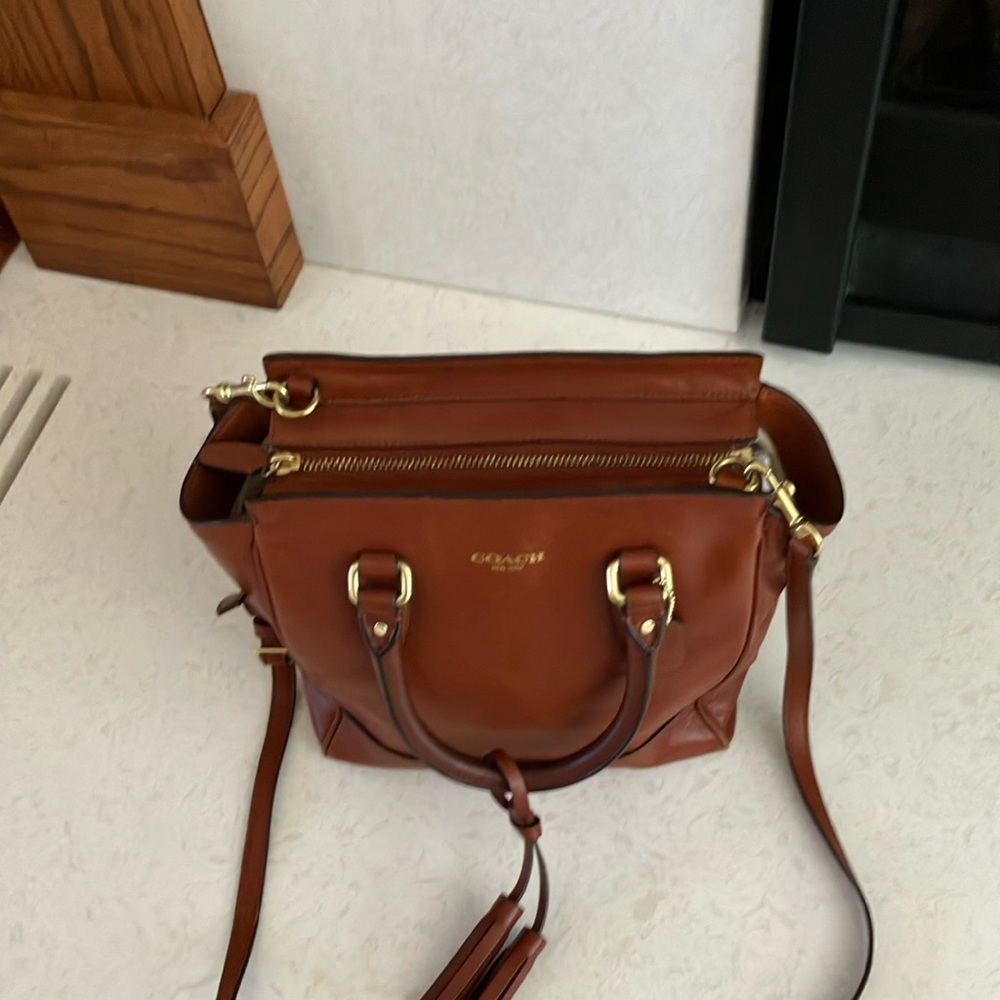 Coach Tan Leather Tote Bag
